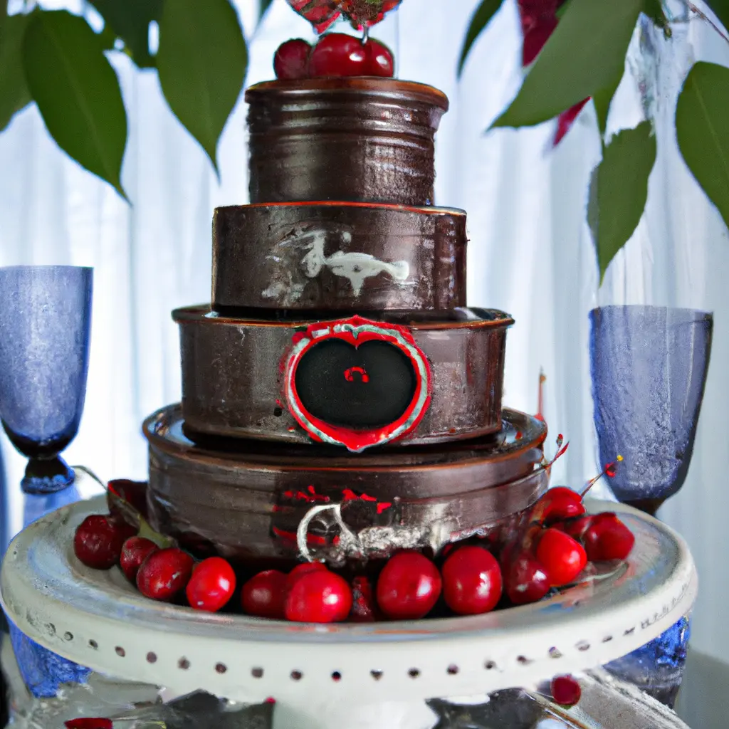 Chocolate Cherry Bliss Anniversary Cake