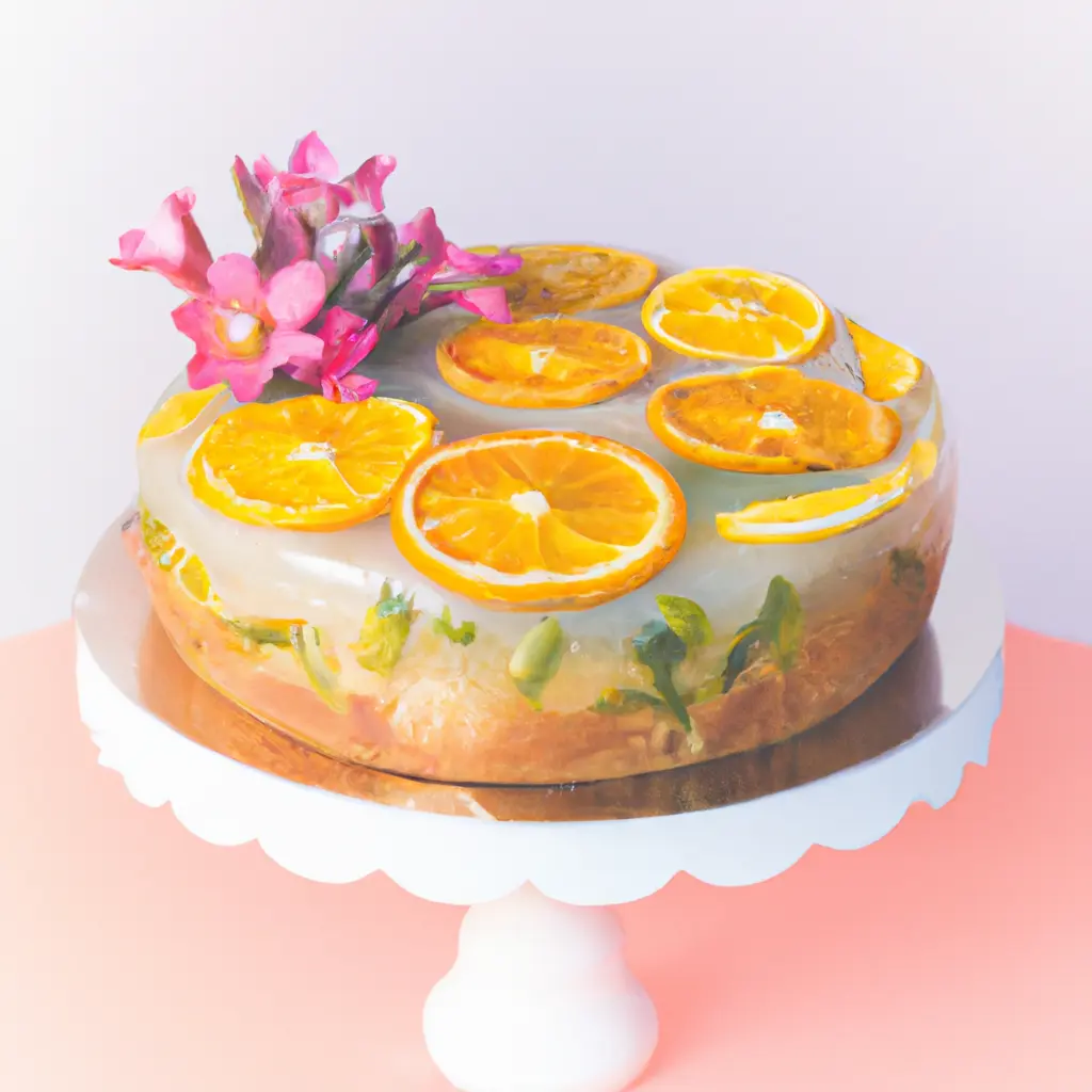 Citrus Blossom Photo Cake