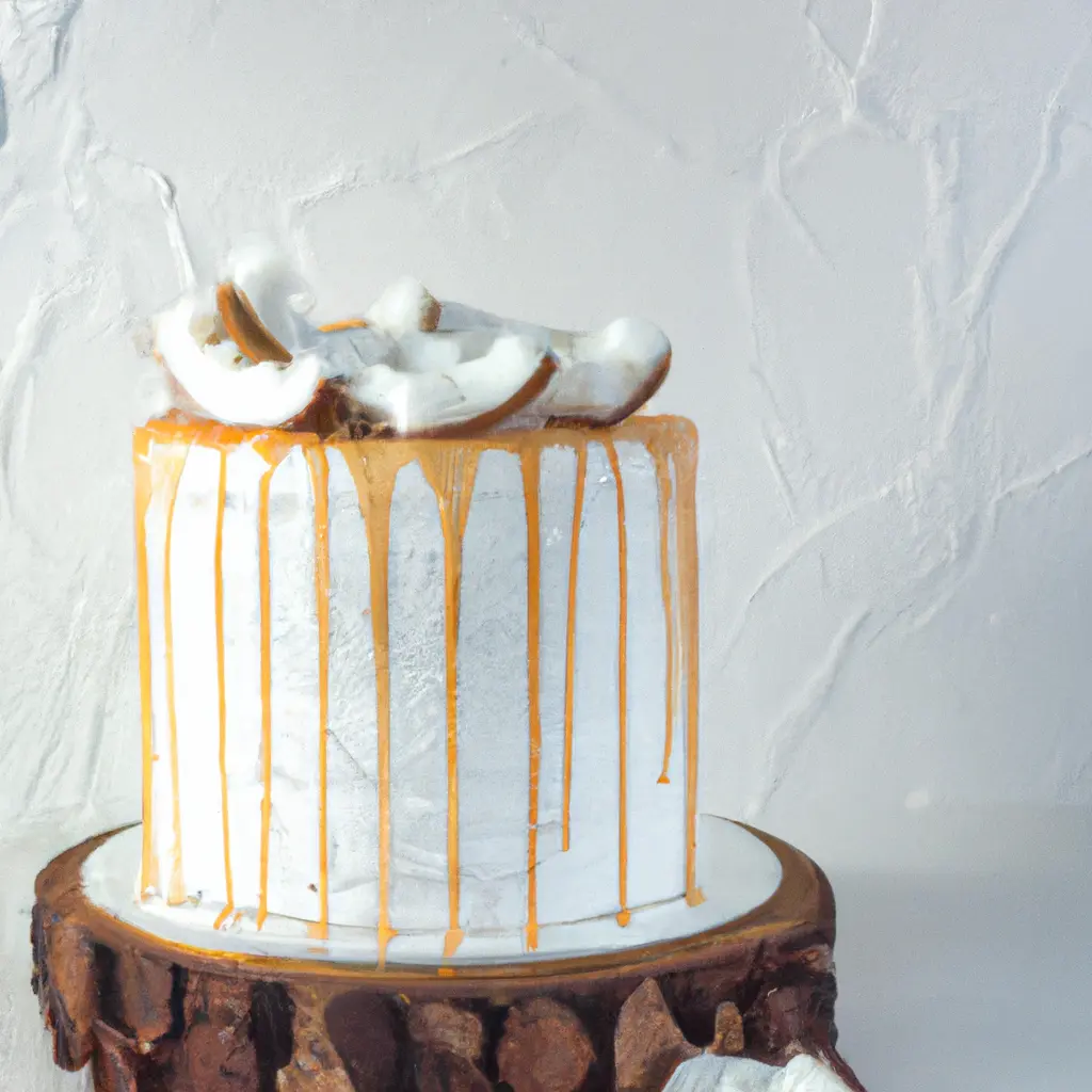 Coconut Caramel Drip Cake
