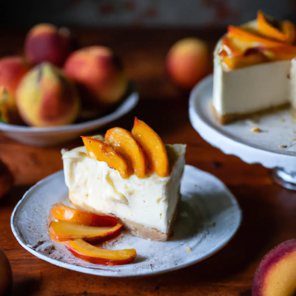 Ginger Peach Cheesecake