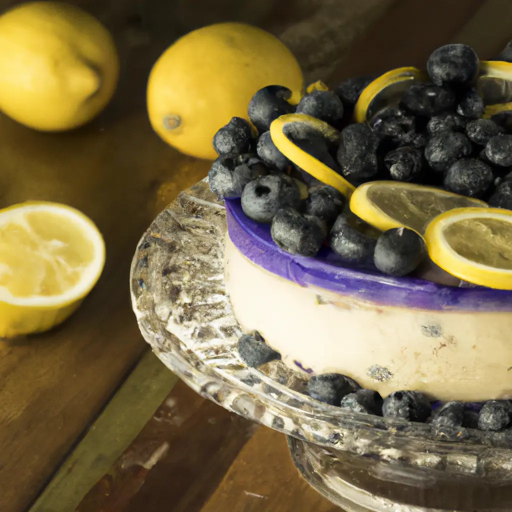 No-Bake Blueberry Lemon Cheesecake