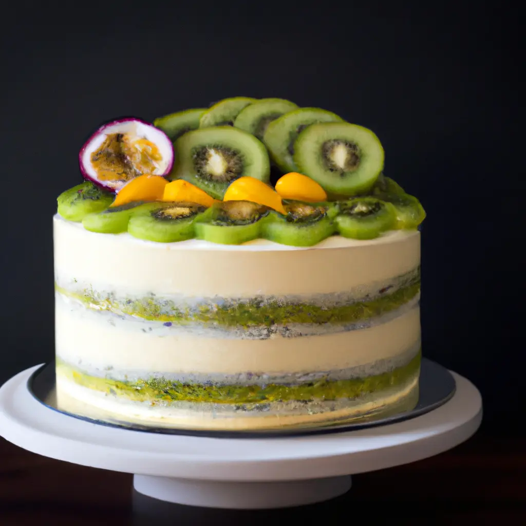Tropical Kiwi and Passionfruit Cake
