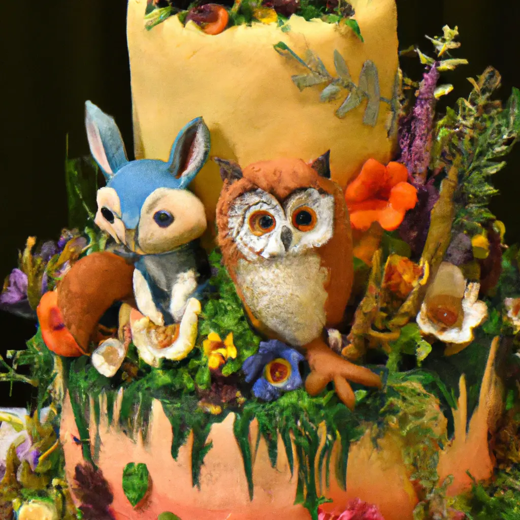 Whimsical Woodland Creatures Cake